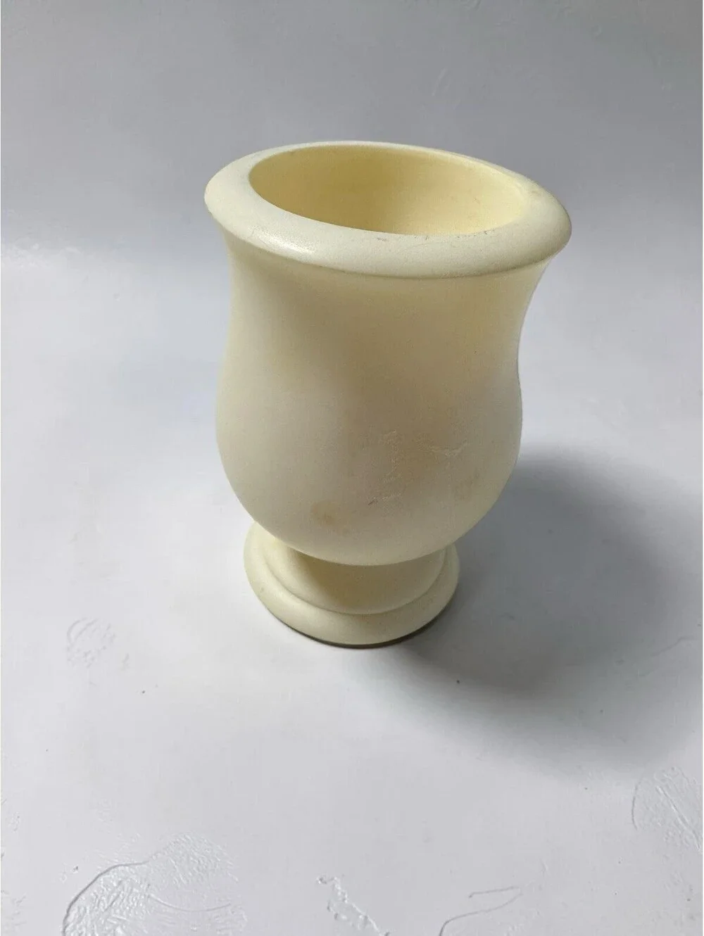 Vintage Hand Carved Italian Alabaster Urn By Triune International